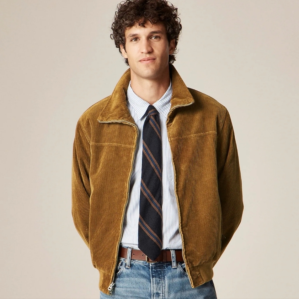 J. Crew Corduroy Jacket with wool-blend lining - pack khaki